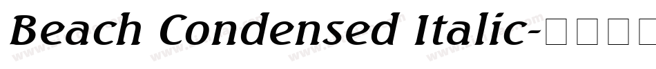 Beach Condensed Italic字体转换
